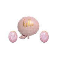 Hello Baby 3’lü Set Folyo Balon (Pembe)