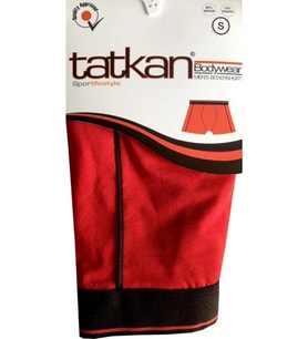 Tatkan Erkek Penye Biyeli Boxer - 3 Adet (Kırmızı)