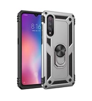 Xiaomi Mi 9 Kılıf Yüzüklü Zırh Tank Vega (Gri)