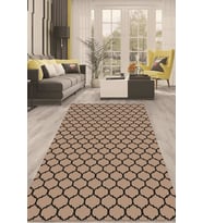 Dijital Kaymaz Taban Yıkanabilir Modern Renkli Salon Halısı Mutfak Halısı Yolluk ND-HT-545 (Kahverengi)