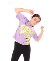 Toontoy Kız Çocuk Baskılı Tişört (Lila)