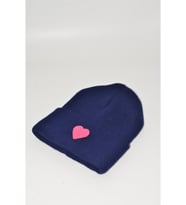 Moxxo Sevgililer Günü Özel Koleksiyonu Pembe Kalp Figürlü Gri Renk Unisex Erkek/Kadın Bere (Lacivert)