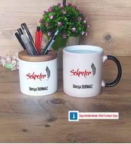 Sekretere Hediye Kalemlik, Kupa Bardak T Kişiye Özel Hediye (Model 3)