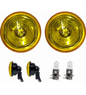 Sis Farı Seti Üniversal 90mm  2 Adet + H3 Ampül (Sarı)