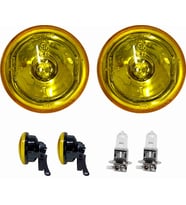 Sis Farı Seti Üniversal 90mm  2 Adet + H3 Ampül (Sarı)