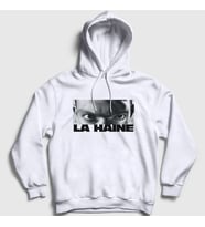 Presmono Unisex Beyaz Vinz Eyes Film La Haine Kapüşonlu Sweatshirt 500143tt (Beyaz)
