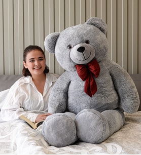 Pandamkee 160 Cm Sevgiliye Özel Hediyelik Ayı (Gri)