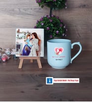 Anneye Doğum Günü Hediyesi Fotoğraflı Dekoratif Taş, Kupa Bardak Beyaz Hediye (Model 5)