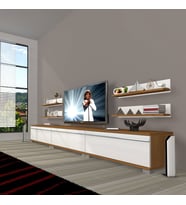 Decoraktiv Eko 270R Mdf Tv Ünitesi Tv Sehpası (Beyaz - Kahverengi)