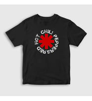 Presmono Unisex Çocuk Beyaz Logo V2 Red Hot Chili Peppers T-Shirt 107740tt (Siyah)