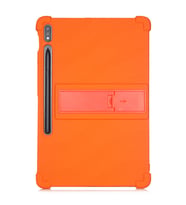 ALLY Galaxy Tab S8 S7 T870 - T875 11 inç Standlı Silikon Kılıf (Turuncu)