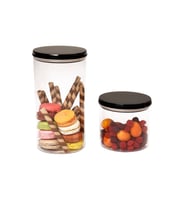 Moonstar Harmony Plastik 2 Parça Contalı Saklama Kabı 2,4 LT (Siyah)