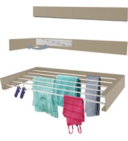 NEBU 70cm-Medium İç Ve Dış Mekan Duvara Monte Dekoratif Çamaşır Askısı (Kapuçino)