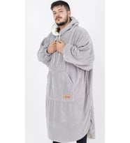 Panchy Canky Erkek Panço Giyilebilir Battaniye (Gri)