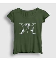 Presmono Kadın Sarı Killua And Gon Anime Hunter X Hunter T-Shirt 238367tt (Haki)