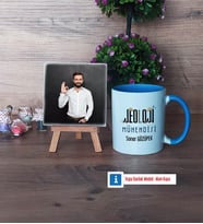 Jeoloji Mühendisi Fotoğraflı Dekoratif Taş, Kupa Bardak Beyaz Hediye (Model 4)
