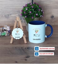 Pilot Kupa Bardak Kırmızı ve Ahşap Anahtarlık Hediye (Model 2)
