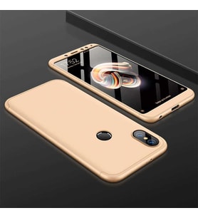 Xiaomi Redmi Note 6 Pro  Kılıf Zore Kamera Korumalı Tam Koruma Ays (Gold)