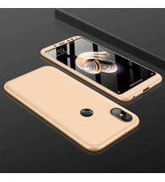 Xiaomi Redmi Note 6 Pro  Kılıf Zore Kamera Korumalı Tam Koruma Ays (Gold)