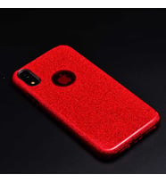 Uyumlu Model Apple iPhone XR 6.1 Kılıf Simli Parlak Shining Kapak (Kırmızı)