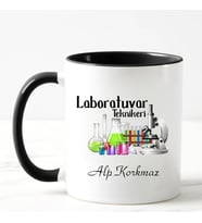 Laboratuvar Teknikeri Kupa Bardağı (Siyah)