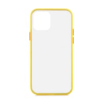 Apple iPhone 12 Mini Kılıf Fri Mat Yüzey Renkli Kenar Kılıf (Sarı)
