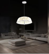 Clary 50'lik Taşlı Avize Kristal Taşlı Led Avize (Krom)