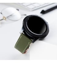 vagave Samsung Watch 4 Watch 5 Watch 5 Pro Active 2 Uyumlu Deri Kordon- 20mm (Yeşil)