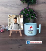 Askere Hediye Fotoğraflı Dekoratif Taş, Kupa Bardak Beyaz Hediye (Model 12)