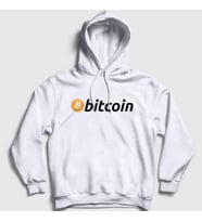 Presmono Unisex Gri Btc Bitcoin Kapüşonlu Sweatshirt 263339tt (Beyaz)