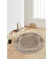 Dijital Baskılı Kaymaz Taban Yıkanabilir Yuvarlak Salon Halısı Koridor Halısı Paspas NDY-HT-967 (Çok Renkli)