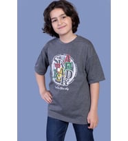 Toontoy Erkek Çocuk Renkli Baskılı Tişört (Antrasit Melanj)