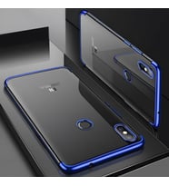 Xiaomi Redmi Note 5 Pro Kılıf Dört Köşeli Lazer Silikon Kılıf (Mavi)