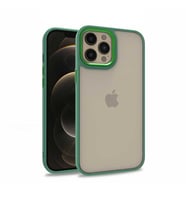 Apple iPhone 12 Pro Max Kılıf Case, Kamera Lens Korumalı Elektroplatin Kaplama Sert PC Koruyucu Colourful Platinum Serisi (Yeşil)