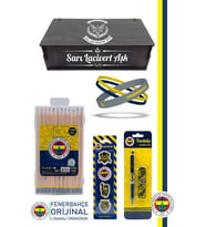 Fenerbahçe Orijinal Lisanslı Kalem Bileklik Kuru Boya Silgi Hediyelik Set (Sarı)