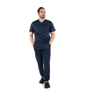 PROF Adrenaline Medikal Giyim Doktor Hemşire Scrubs Cerrahi Takım Likralı Hastane Üniforması (Lacivert)