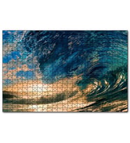 Cakapuzzle Tropikal Cennet Okyanus Sörf Dalga Güneş Işığı  Puzzle Yapboz MDF (Ahşap) (1000 Parça)