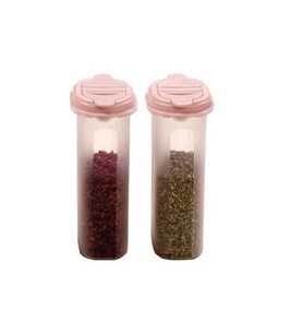 Moonstar İkili Baharatlık Tuzluk Karabiberlik Pratik Kullanım 2X200ML (Pembe)