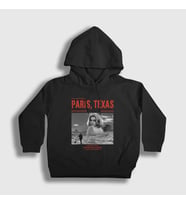 Presmono Unisex Çocuk Beyaz Poster Film Paris Texas Kapüşonlu Sweatshirt 481651tt (Siyah)