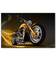 Cakapuzzle Sarı Chopper Motorsiklet  Puzzle Yapboz MDF (Ahşap) (1000 Parça)
