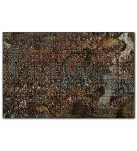 Cakapuzzle Avrupada Savaş Meydanı Sahnesi  Puzzle Yapboz MDF (Ahşap) (255 Parça)