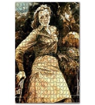 Cakapuzzle Elinde Silahıyla Savaşçı Kız Puzzle Yapboz MDF (Ahşap) (500 Parça)