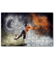 Cakapuzzle Ateş Toprak Su ve Rüzgar Büyücü Puzzle Yapboz MDF (Ahşap) (500 Parça)