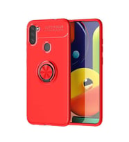 Samsung Galaxy A11 Kılıf Yüzüklü Magnetli Ravel Case (Kırmızı)