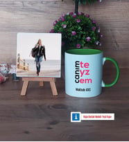Teyzeye Hediye Fotoğraflı Dekoratif Taş, Kupa Bardak Beyaz Hediye (Model 14)