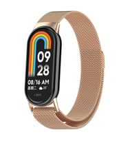 Microsonic Xiaomi Mi Band 8 Milanese Loop Kordon Siyah (Rose)