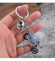 Mini Motor Metal Anahtarlık (Mavi)