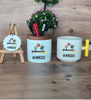 Muhasebeci Hediye Sepeti Kupa Bardak T Kulplu, Kalemlik ve Anahtarlık Muhasebeciye Hediye (Model 5)
