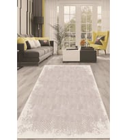 Dijital Kaymaz Taban Yıkanabilir Modern Renkli Salon Halısı Mutfak Halısı Yolluk ND-HT-380 (Bej)