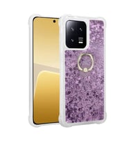 Xiaomi Mi 13 Pro Kılıf Zore Milce Simli Pullu Yüzüklü Kılıf (Mor)